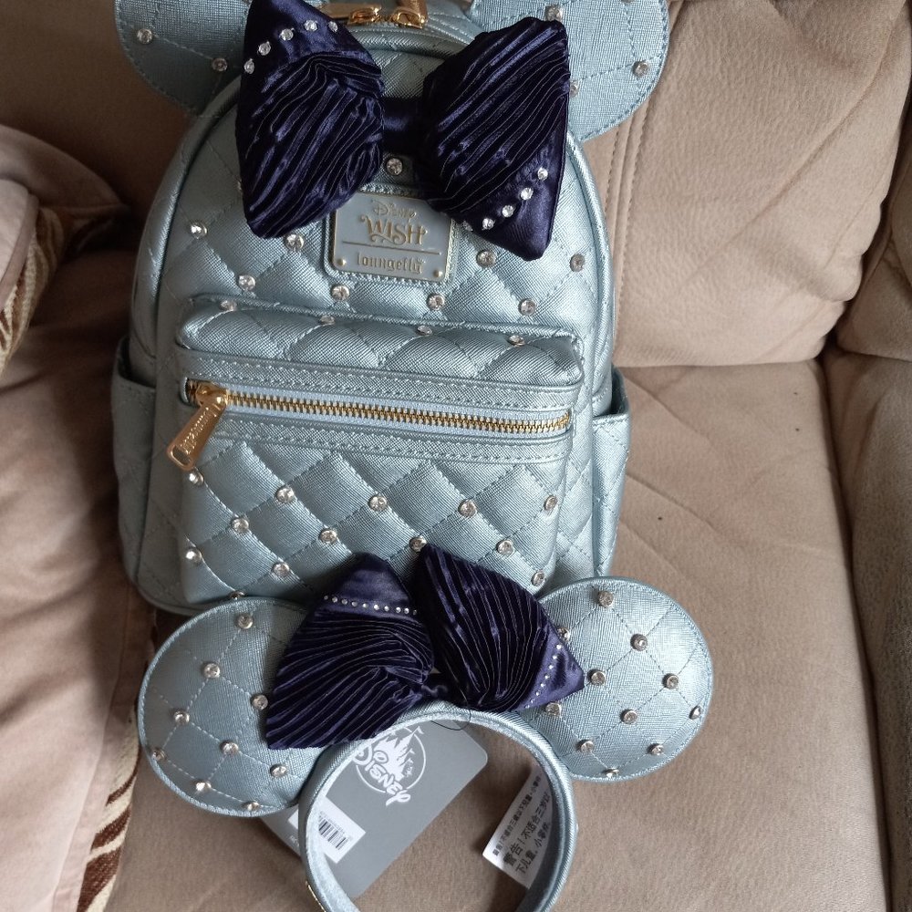 Loungefly Wish Inaugural backpack and matching ears